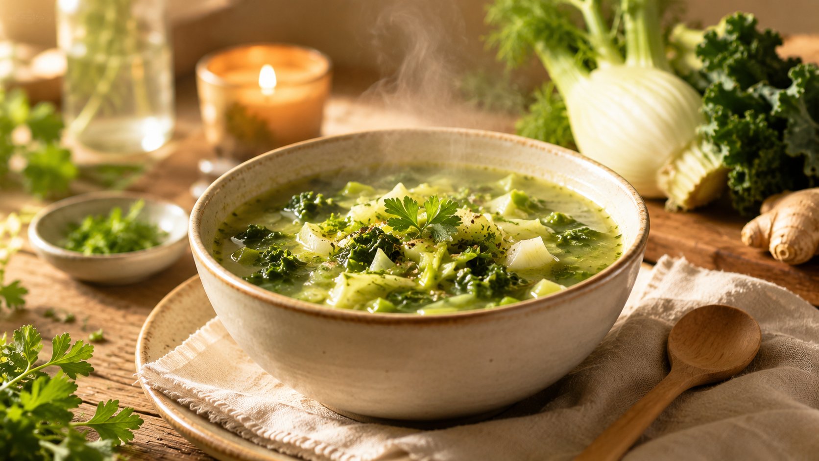 Soupe détox verte